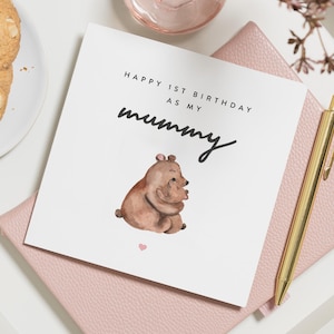 1st Birthday As My Mummy Card, Personalised Birthday Card For Mummy, 1st Birthday As A Mum Card, Mummy Birthday Gift, For Her, From Baby