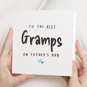 Fathers Day Card for Gramps, Gramps Fathers Day Card, Card for Grandad, Fathers Day Card for Him, Personalised Fathers Day Card