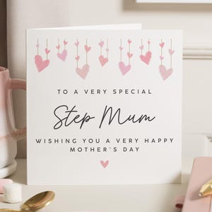 Stiefmutter Muttertagskarte, glückliche Muttertagskarte Stiefmutter, Karte zum Muttertag, Stiefmutter Muttertagskarte, Bonus Mama Muttertagskarte
