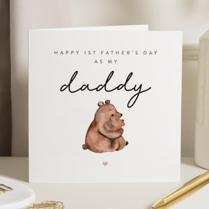 1st Fathers Day Card, Fathers Day Card from Baby, Daddy Bear Card, Cute Fathers Day Card, First Fathers Day Card, Fathers Day Card for Him