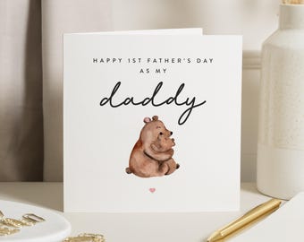 Biglietto per la prima festa del papà, Biglietto per la festa del papà dal bambino, Biglietto papà orso, Biglietto carino per la festa del papà, Primo biglietto per la festa del papà, Biglietto per la festa del papà per lui