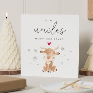 Onkel und Onkel Weihnachtskarte, Weihnachtskarte Onkel, Onkel Weihnachtskarte, personalisierte Weihnachtskarten für Onkel Geschenk, Onkel Weihnachtskarte