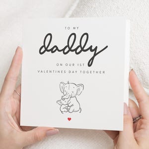 Il primo biglietto di San Valentino di papà come mio papà, regalo di San Valentino personalizzato per papà, biglietto di San Valentino per bambini per papà, buon San Valentino