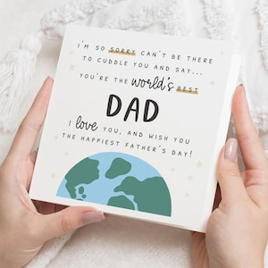 Vatertagskarte für Papa, Welten beste Papa Karte, Vatertagskarte von Tochter, süße Vatertagskarte, personalisierte Vatertagskarte
