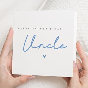 Fathers Day Card for Uncle, Happy Fathers Day Card, Fathers Day Card from Niece or Nephew, Fathers Day Card for Him, Simple Card