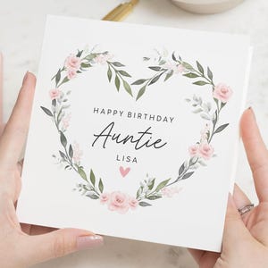 Carte d'anniversaire tante, carte d'anniversaire personnalisée pour tante, carte d'anniversaire spéciale tante, cadeau d'anniversaire tante, pour elle, jolie carte tante