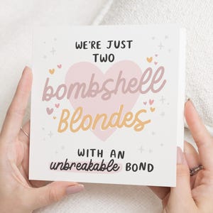 Galentines Day Karte, Blonde beste Freunde, Galentines Karte für den besten Freund, Galentines Geschenk, Freund Galentines Karte, Bestie Karte
