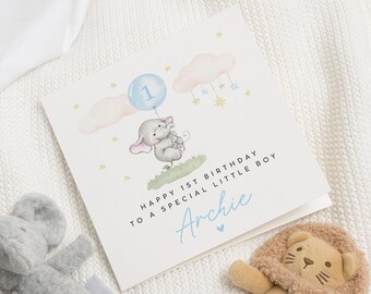 1st Birthday Card For Boy, Son 1st Birthday Card, Special First Birthday Gift For Grandson, First Birthday Card, Nephew 1st Birthday