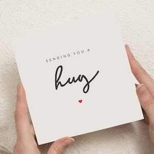 Tarjeta de abrazo, tarjeta de "pensando en ti", tarjeta de condolencias, tarjeta de duelo para un amigo, regalo de condolencias, tarjeta de condolencias, regalo de "pensando en ti"