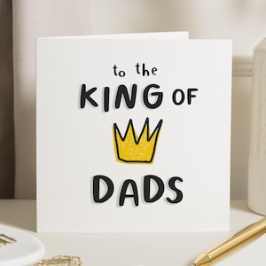 Tarjeta del Día del Padre, Tarjeta de Cumpleaños para Papá, Tarjeta del Rey de los Papás, Tarjeta para Papá, Tarjeta de Cumpleaños para Él, Tarjeta Divertida para Papá, Tarjeta para Papá