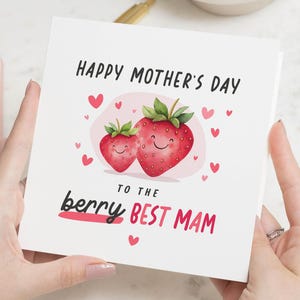 Tarjeta del Día de la Madre para Mamá, Regalo del Día de la Madre para Mamá, Tarjetas del Día de la Madre para Mamá, Tarjeta Personalizada del Día de la Madre, Tarjeta del Día de la Mamá, Berry Best Mam