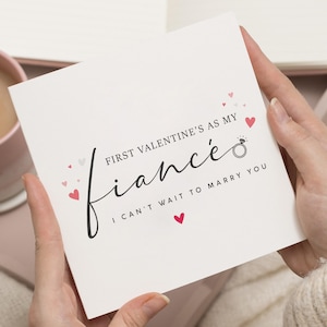 Carte Saint-Valentin fiancé, première Saint-Valentin comme fiancé, cadeau Saint-Valentin, carte de Saint-Valentin fiancé, pour le fiancé, 1er valentin comme fiancé