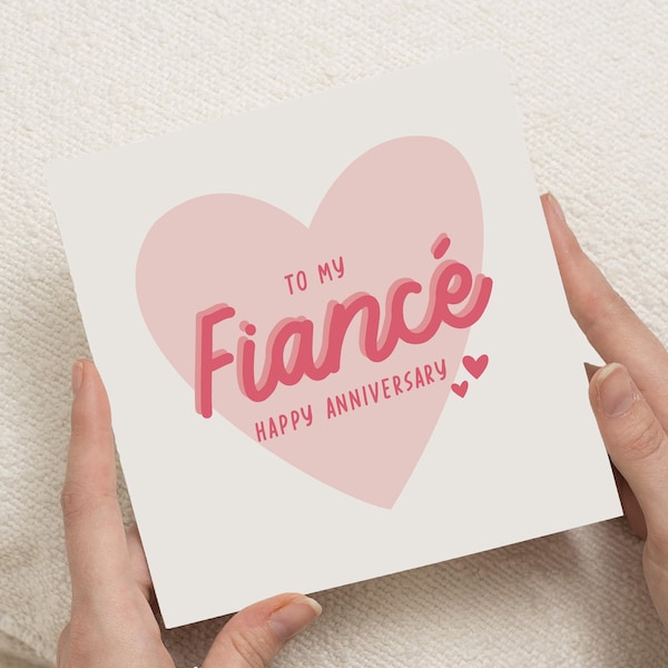 Fiance Annviersary Card, Personalised Anniversary Card For Fiance, Anniversary Gift Husband To Be, Custom Fiance Anniversary Card, For Him