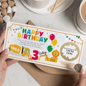 Personalisierter Gutschein zum 3.Geburtstag, Gutschein für 3