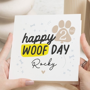 Hund Geburtstagskarte, Geburtstagskarte für Hund, Geburtstagskarte für den Hund, alles Gute zum Geburtstag Hund, Haustier Geburtstagskarte, Hund Geburtstagsgeschenk, Woofday Karte