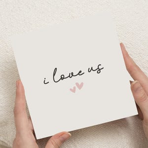 Ik hou van ons kaart, valentijnskaart vriendje, Valentijnsdag kaart voor hem, valentijnskaarten cadeaus voor haar, cadeaus voor vriend, verjaardagskaarten
