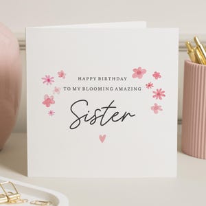 Carte d'anniversaire soeur, belle soeur en plein essor, carte d'anniversaire pour soeur, carte d'anniversaire soeur, cadeau d'anniversaire soeur, pour soeur spéciale