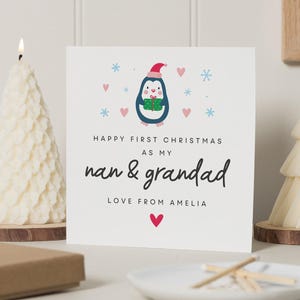 Carte de Noël grands-parents, carte de Noël grand-mère et grand-père, pour nounou et grand-père, carte de Noël grands-parents, grand-mère, papa, cadeau