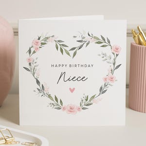 Geburtstagskarte Nichte, Nichte Geburtstagskarte für Sie, Geburtstagskarte für Nichte, Blumen Geburtstag Nichte, spezielle Nichte Geburtstagsgeschenk für Sie