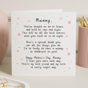 Tarjeta personalizada para el Día de la Madre, tarjeta de feliz día de la madre de un bebé, regalo para el Día de la Madre, tarjeta para el Día de la Madre para mamá, regalos para mamá para el Día de la Madre