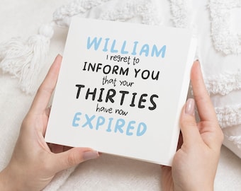Funny 40th Birthday Card Friend, Thirties expired, Birthday 40th Card, 40th Birthday Gift For Boyfriend, Fortieth Birthday Card For Him