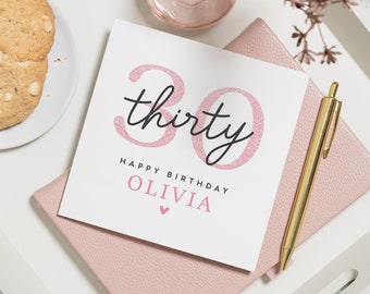 Carte 30e anniversaire femme, carte 30e anniversaire fille, ami cadeau 30e anniversaire, femme, carte trentième anniversaire pour soeur, elle, meilleur ami