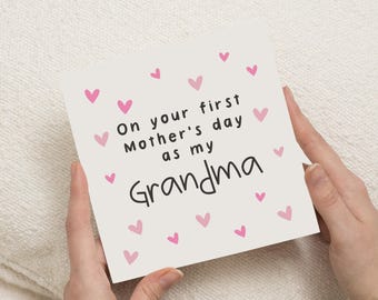 1st Mothers Day As Grandma Card, Mother's Day Cards For Grandma, Happy 1st Mother's Day As My Nanny, First Mother's Day As My Nan, For Nanna