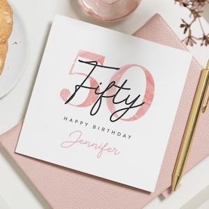 Personalised Mum 50th Gift, 50th Birthday Gift, Woman 50th Birthday Card Friend, 50th Birthday Card Poem, Fiftieth Birthday Card For Bestie