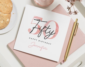 Regalo personalizado para mamá por su 50.º cumpleaños, tarjeta para una amiga por su 50.º cumpleaños, poema para su 50.º cumpleaños, tarjeta para su 50.º cumpleaños como mejor amiga.
