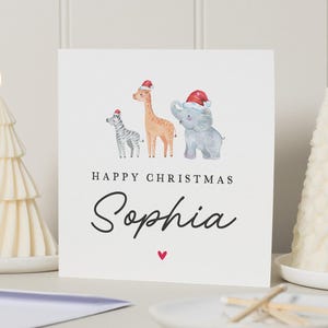 Cartão de Natal para crianças, Cartão de Natal para filha, Cartão de Natal personalizado para filho, Cartão de Natal para sobrinho, Para crianças, Cartões de Natal para crianças