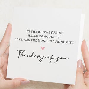 Carte de sympathie, une pensée pour vous, carte pour un ami, carte de deuil, carte de condoléances, cadeau de sympathie, cadeau d'une pensée à vous, désolé pour la perte