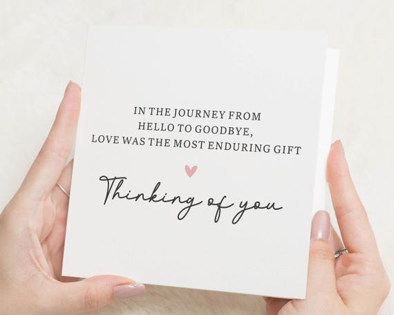 Sympathy Card, Thinking of You Card for Friend, Bereavement Card