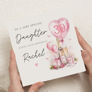 Carte 30e anniversaire fille, carte 30e anniversaire pour elle, carte 30e anniversaire pour fille, cadeau 30e anniversaire fille, cadeau 30e fille