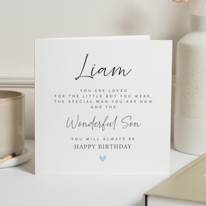 Carte d'anniversaire fils 21e, 21e anniversaire, cartes joyeux anniversaire fils, cadeau d'anniversaire fils adulte, cartes d'anniversaire pour lui, cartes fils