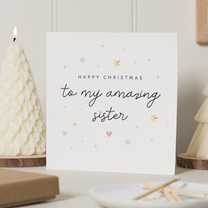 Schwester Weihnachtskarte, Weihnachtskarte für Schwester, Schwester Weihnachtskarte, Weihnachtskarten Schwester, frohe Weihnachten Schwester Karte, Schwester Geschenk