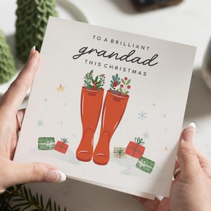 Carte de Noël grand-père, carte de Noël grand-père, carte de Noël grand-père, carte de Noël spéciale grand-père, carte de Noël grand-père, cadeau grand-père