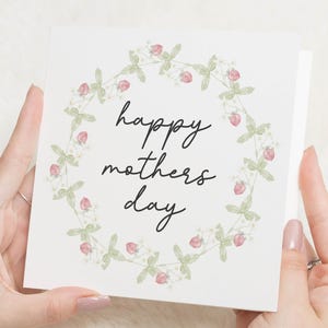 Tarjeta floral para el día de la madre, tarjeta para el día de la madre, tarjeta para el día de la madre, tarjetas para el día de la madre para ella, tarjeta para el día de la madre con flores