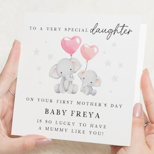 Primo biglietto per la festa della mamma per figlia, primo biglietto per la festa della mamma, regalo per la festa della mamma per figlia, primo biglietto per la festa della mamma, prima festa della mamma per le figlie