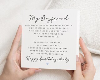 Old English Company Biglietto Romantico Per Fidanzato – Scritta “Thank You For Being You” – Interno Bianco, 150x150 Mm, Carta FSC