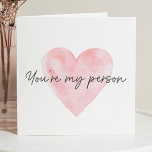Tu es ma personne, mari, carte de Saint-Valentin, cadeau pour petit ami, cadeau de Saint-Valentin, carte de Saint-Valentin petit ami, carte de Saint-Valentin pour lui