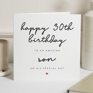 Carte 30e anniversaire fils, carte 30e anniversaire pour fils, carte 30e anniversaire fils, carte 30e fils, cadeau 30e anniversaire fils, carte 30e anniversaire homme