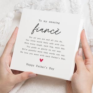 Fathers Day Card for Fiancé, Happy Fathers Day Card, Card for Him, Fiancé Fathers Day Card, Personalised Fathers Day Card