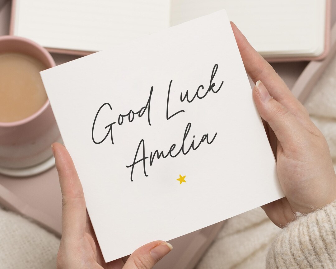 Good Luck Card, Personalised Good Luck Card, Good Luck Card for