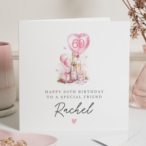 60. Geburtstagskarte für Sie, Mutter 60.Geburtstagskarte, 60 und fabelhaftes Geschenk für Freund, Oma 60. Meilenstein, Geburtstagsgeschenk Geburtstagswünsche