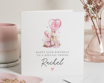 60e verjaardagskaart voor haar, moeder 60e verjaardagskaart, 60 en fantastisch cadeau voor vriend, oma 60e mijlpaal, verjaardagscadeau Verjaardagswensen