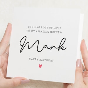 Carte d'anniversaire neveu, carte d'anniversaire pour neveu, cartes de joyeux anniversaire neveu, cadeau d'anniversaire neveu, carte d'anniversaire neveu personnalisée