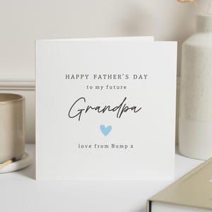 Fathers Day Card for Grandpa, Fathers Day Card from Bump, Grandad Fathers Day Card, Personalised Fathers Day Card for Him