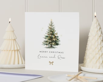 Personalisierte Weihnachtskarte, Frohe Weihnachten Karte, Weihnachtskarte für Paare, Benutzerdefinierte Weihnachtskarte, Paare Weihnachtskarte, Baum Karte