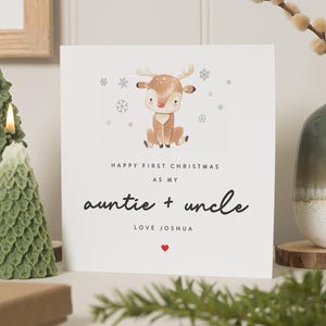 Weihnachtskarte Tante und Onkel, erste Weihnachtskarte Tante und Onkel, erstes Weihnachten als meine Tante und mein Onkel, Babys erste Weihnachtskarte