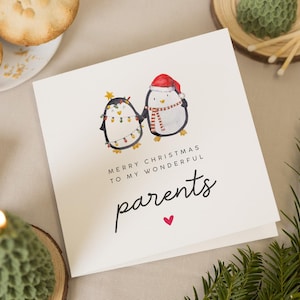Carte de Noël pour maman et papa, carte de Noël pour parents, carte de Noël pour maman et papa, pour maman et papa, maman et papa, beau-père, belle-mère, cadeau de Noël